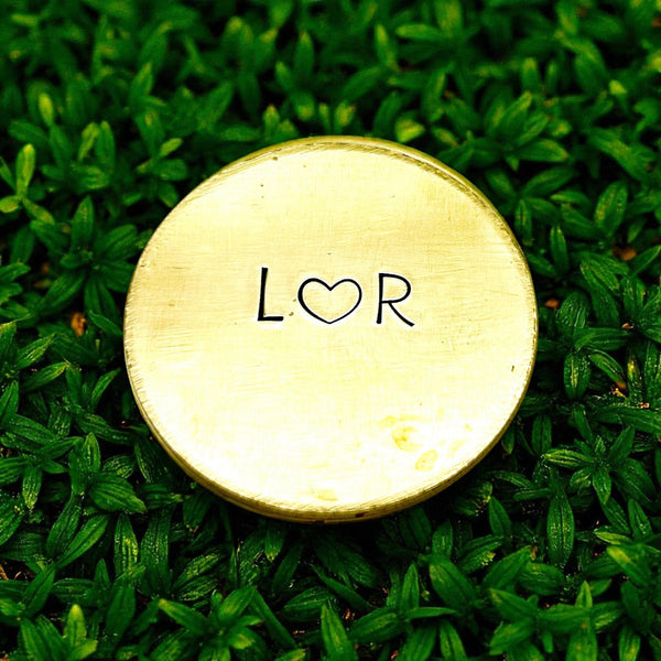 Marqueur de balle de golf en laiton – Cadeau anniversaire de mariage