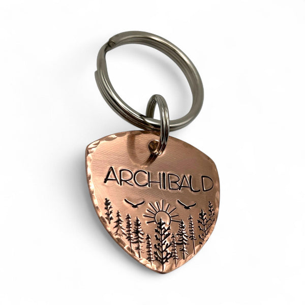 Médaille de Chien en Laiton, Médaillon Personnalisé, Médaille forêt