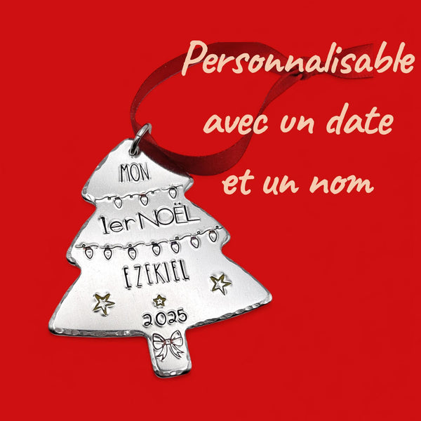 Boule de Noël Personnalisée , Décoration Sapin de Noël,Mon Premier Noël