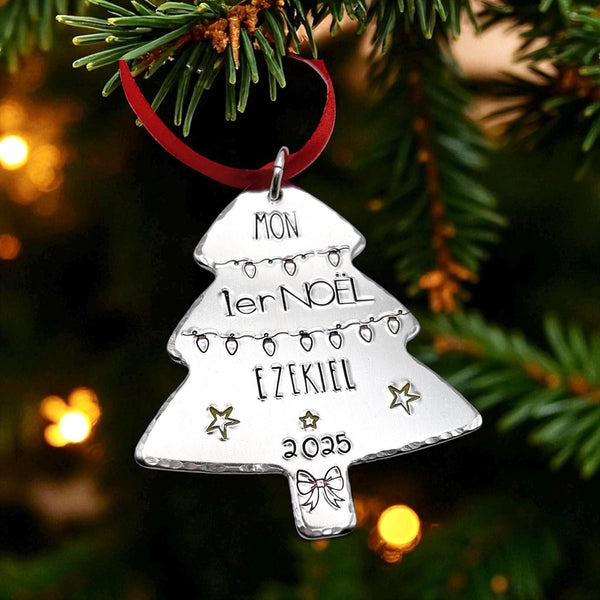 Boule de Noël Personnalisée , Décoration Sapin de Noël,Mon Premier Noël