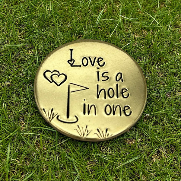 Custom Golf Ball Marker – Golf Gift Partner– Copper Anniversary Gift, Golf Token