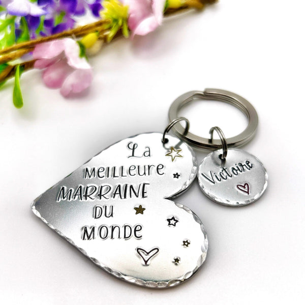 Meilleure Marraine Porte Clé, Demande Marraine, Porte Clef, Cadeau Baptême