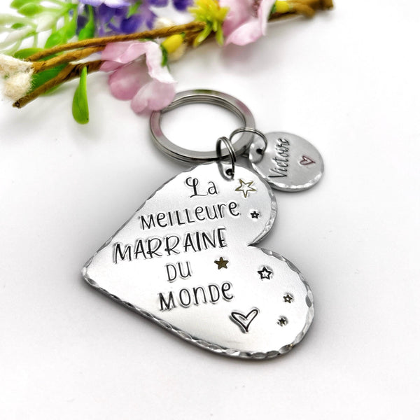Meilleure Marraine Porte Clé, Demande Marraine, Porte Clef, Cadeau Baptême