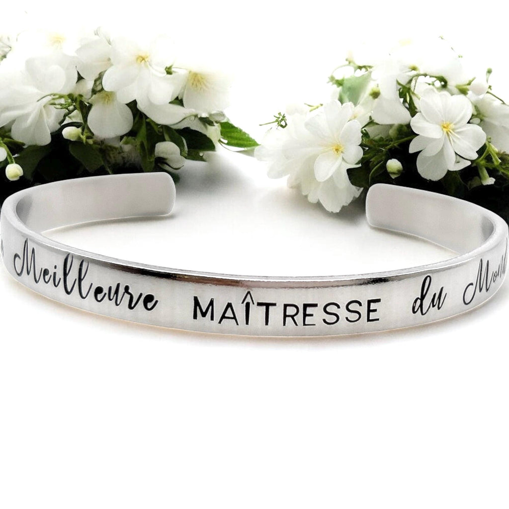 Cadeau Maîtresse, Bijou Maîtresse , Bracelet pour Enseignant Maîtresse