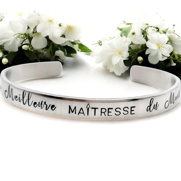 Cadeau Maîtresse, Bijou Maîtresse , Bracelet pour Enseignant Maîtresse