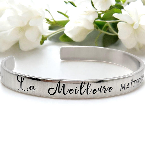 Cadeau Maîtresse, Bijou Maîtresse , Bracelet pour Enseignant Maîtresse