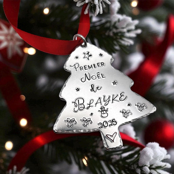 Boule de Noël Personnalisée, Souvenir Noël Bébé, Cadeau Premier Noël