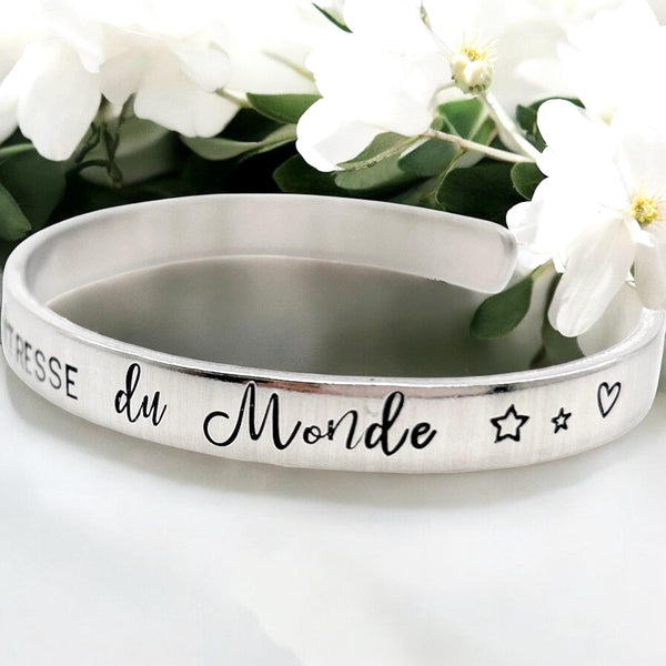 Cadeau Maîtresse, Bijou Maîtresse , Bracelet pour Enseignant Maîtresse