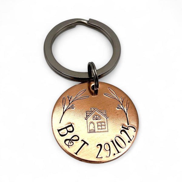 Porte-clés personnalisé maison – cadeau nouvelle maison - porte clé couple - cadeau d'emménagement