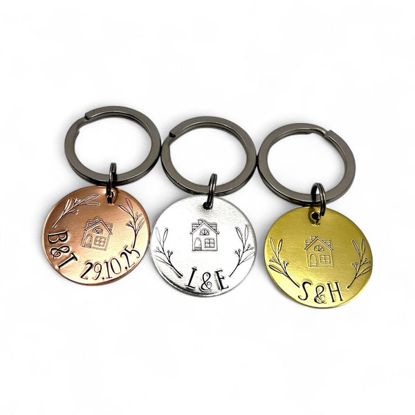 Porte-clés personnalisé maison – cadeau nouvelle maison - porte clé couple - cadeau d'emménagement