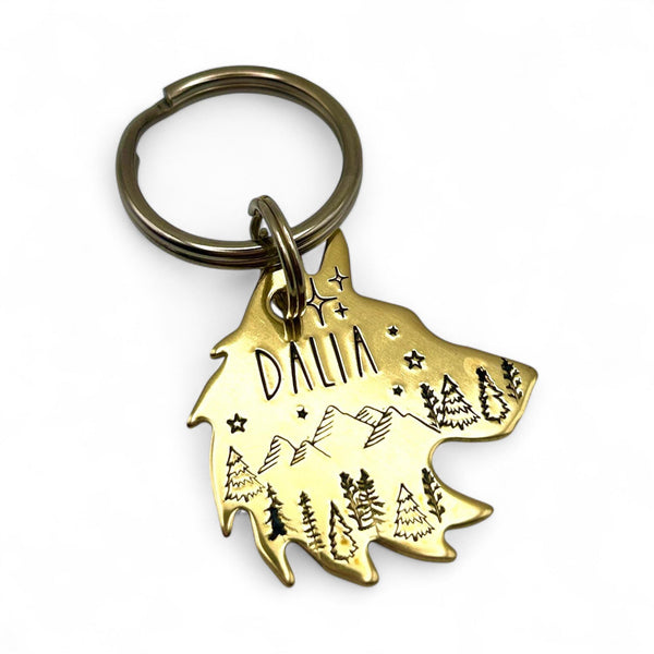 Médaille Tête de Loup, Médaille pour Husky, Médaillons pour Animaux de Compagnie
