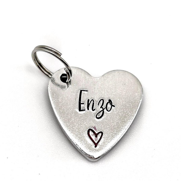 Médaille avec Nom, Coeur avec Prénom, Breloque Prénom, Breloque Personnalisée, Breloque pour Porte Clé