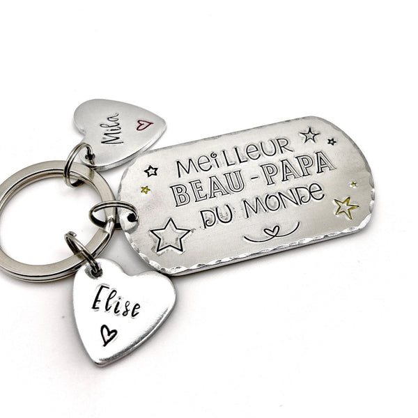 Cadeau Beau Papa, Porte Clé Personnalisé, Fête Beau Pères, Fête des Pères