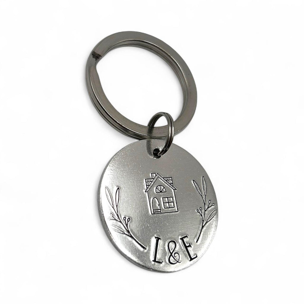 Porte-clés personnalisé maison – cadeau nouvelle maison - porte clé couple - cadeau d'emménagement