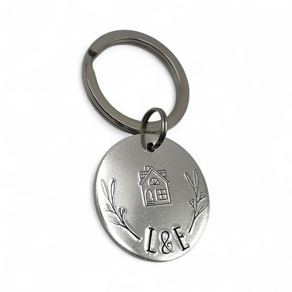 Porte-clés personnalisé maison – cadeau nouvelle maison - porte clé couple - cadeau d'emménagement