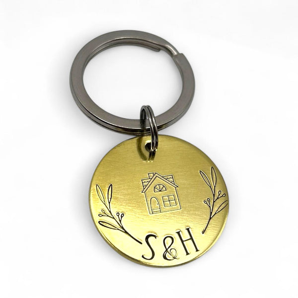 Porte-clés personnalisé maison – cadeau nouvelle maison - porte clé couple - cadeau d'emménagement