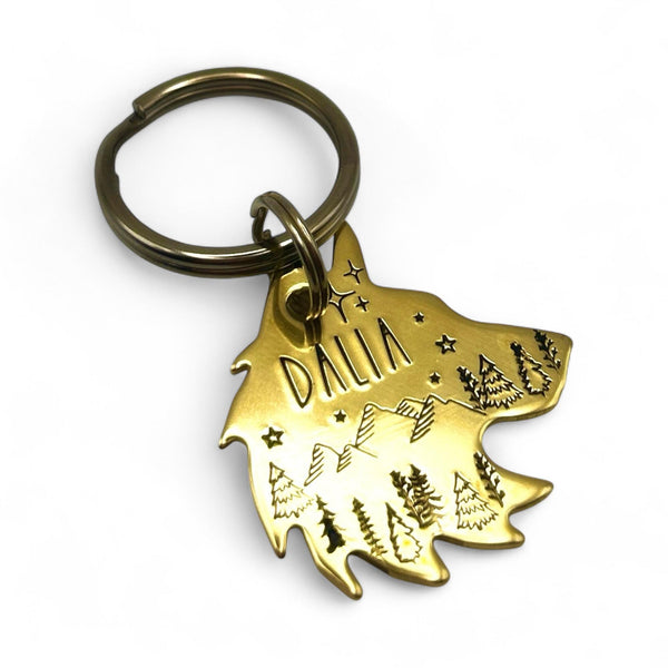 Médaille Tête de Loup, Médaille pour Husky, Médaillons pour Animaux de Compagnie