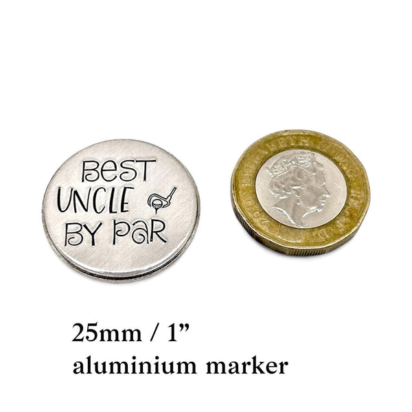 Marqueur de balle de golf personnalisé en aluminium – 25 mm – Jeton Golf – Message sur mesure