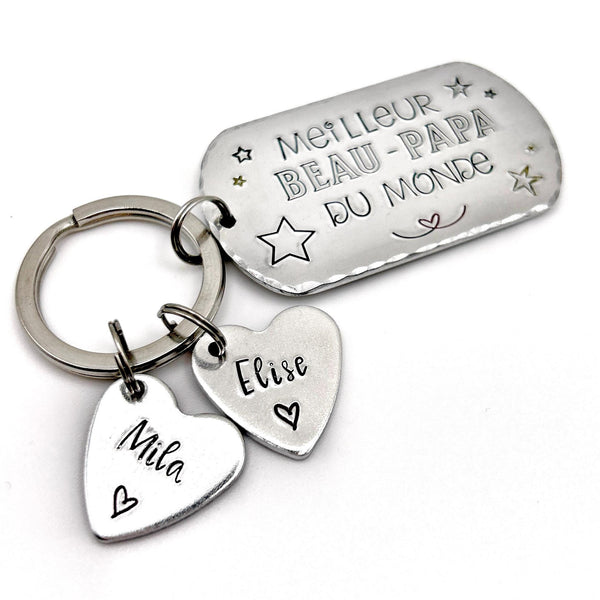 Cadeau Beau Papa, Porte Clé Personnalisé, Fête Beau Pères, Fête des Pères