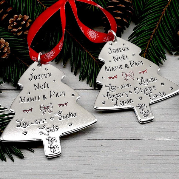 Cadeau Noël Grand-Parents, Boule de Noël Personnalisée , Arbre Noël, Cadeau Personnalisé