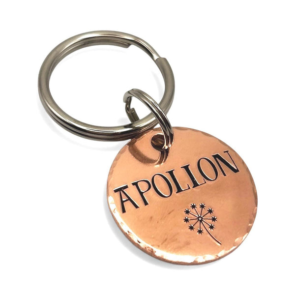 Médaille de Chien Simple, Médaille Personnalisée pour Chiot, Patte de Chien, Pissenlit