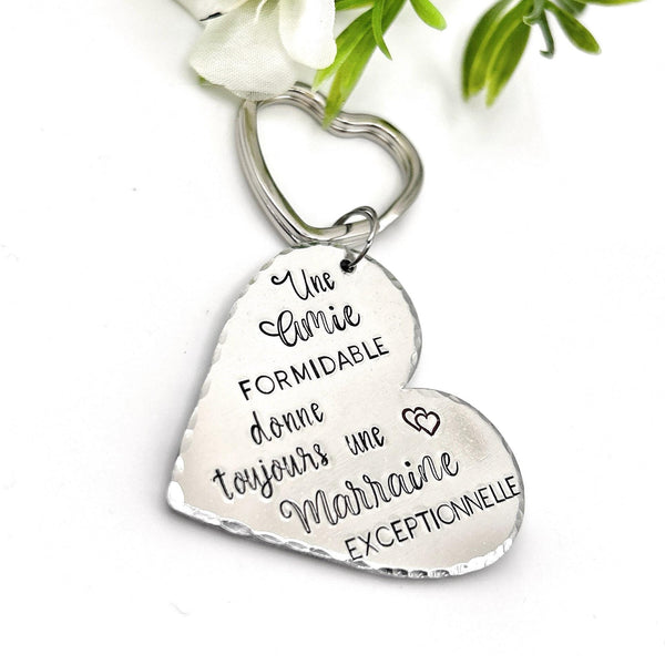 Cadeau Marraine Amie, Porte Clé Marraine Amie, Demande Marraine, Veux-tu être ma Marraine?