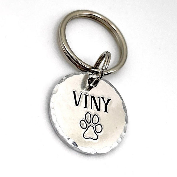 Médaille de Chien Simple, Médaille Personnalisée pour Chiot, Patte de Chien, Pissenlit