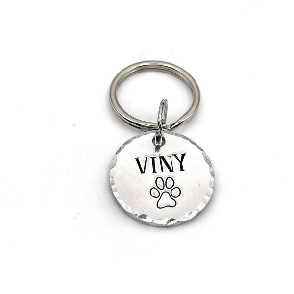 Médaille de Chien Simple, Médaille Personnalisée pour Chiot, Patte de Chien, Pissenlit