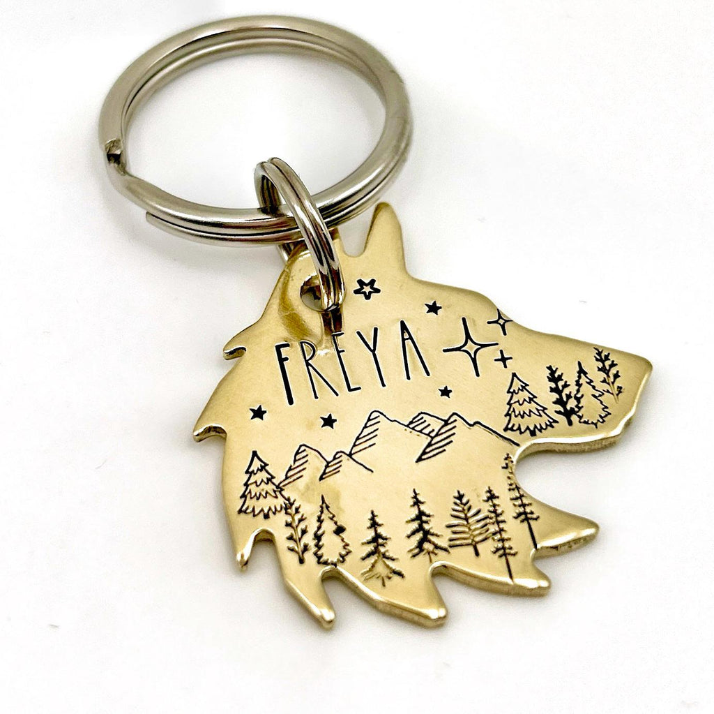 Médaille Tête de Loup, Médaille pour Husky, Médaillons pour Animaux de Compagnie