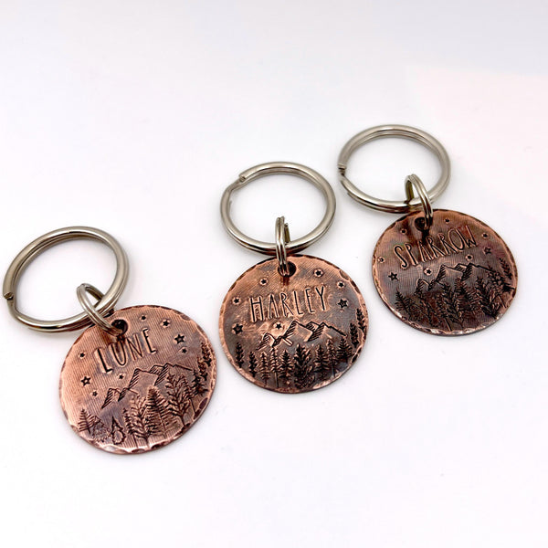 Personalized Copper Pet ID Tag, Pet ID Tags, Rustic Copper Dog Tag, Custom Dog ID Tag