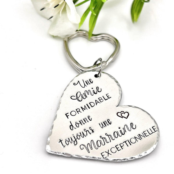 Cadeau Marraine Amie, Porte Clé Marraine Amie, Demande Marraine, Veux-tu être ma Marraine?