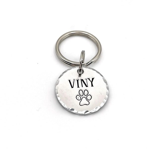 Médaille de Chien Simple, Médaille Personnalisée pour Chiot, Patte de Chien, Pissenlit