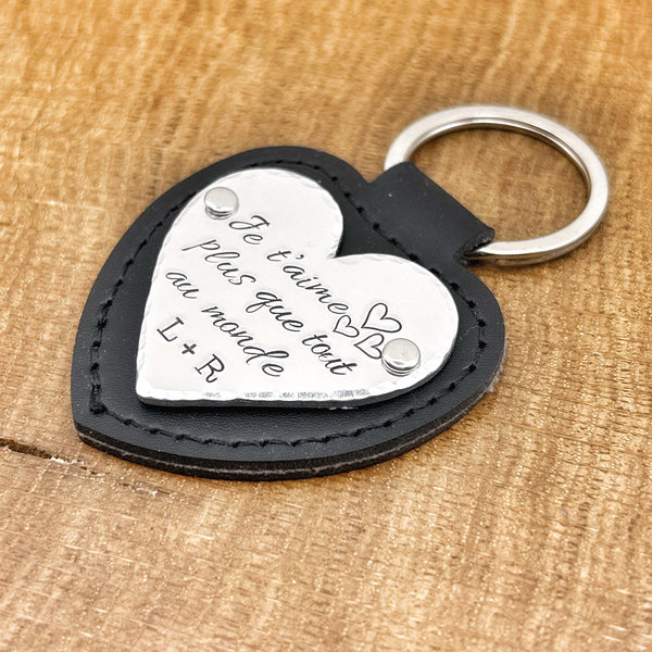 Porte-clés personnalisé | Idée cadeau Saint-Valentin | Cadeau Anniversaire de Mariage