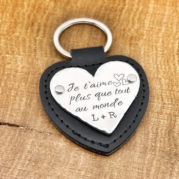 Porte-clés personnalisé | Idée cadeau Saint-Valentin | Cadeau Anniversaire de Mariage