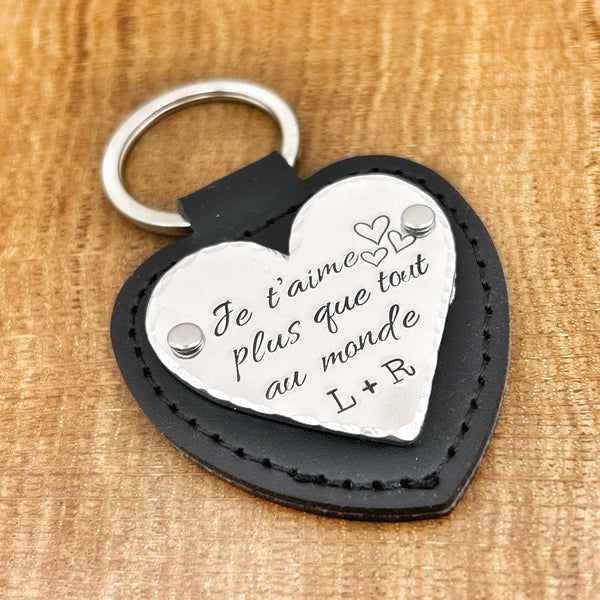 Porte-clés personnalisé | Idée cadeau Saint-Valentin | Cadeau Anniversaire de Mariage