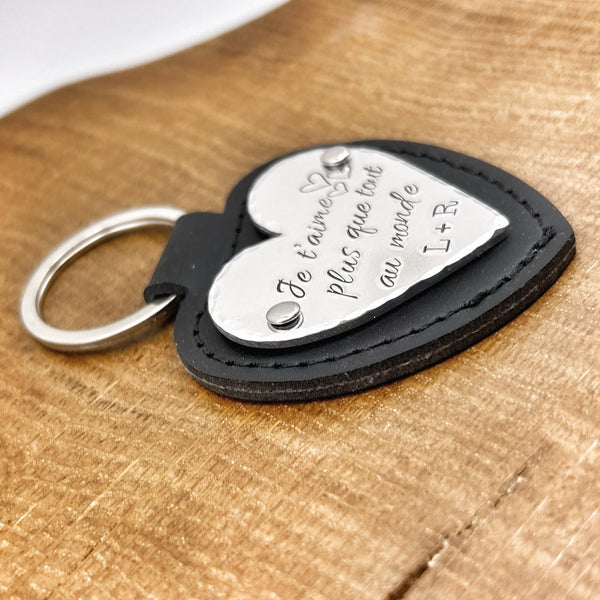 Porte-clés personnalisé | Idée cadeau Saint-Valentin | Cadeau Anniversaire de Mariage