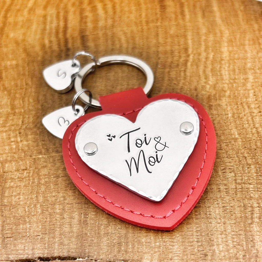Porte-clés personnalisé | Idée cadeau Saint-Valentin | Cadeau Anniversaire de Mariage