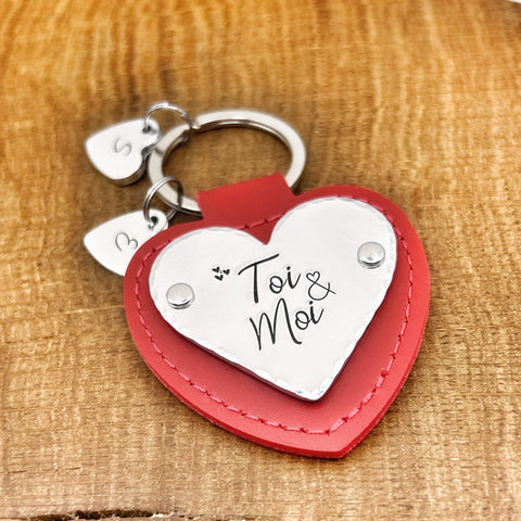 Porte-clés personnalisé | Idée cadeau Saint-Valentin | Cadeau Anniversaire de Mariage
