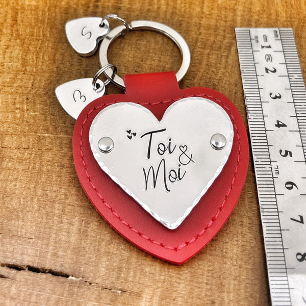 Porte-clés personnalisé | Idée cadeau Saint-Valentin | Cadeau Anniversaire de Mariage