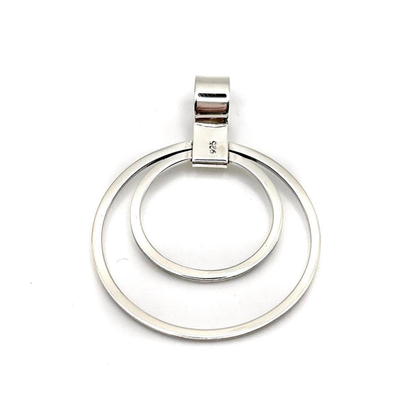 Pendentif en argent 925 | Moderne et minimaliste | Bijou argent massif | Avec ou sans chaîne serpent 1,2 mm