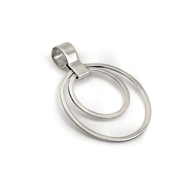 Pendentif en argent 925 | Moderne et minimaliste | Bijou argent massif | Avec ou sans chaîne serpent 1,2 mm