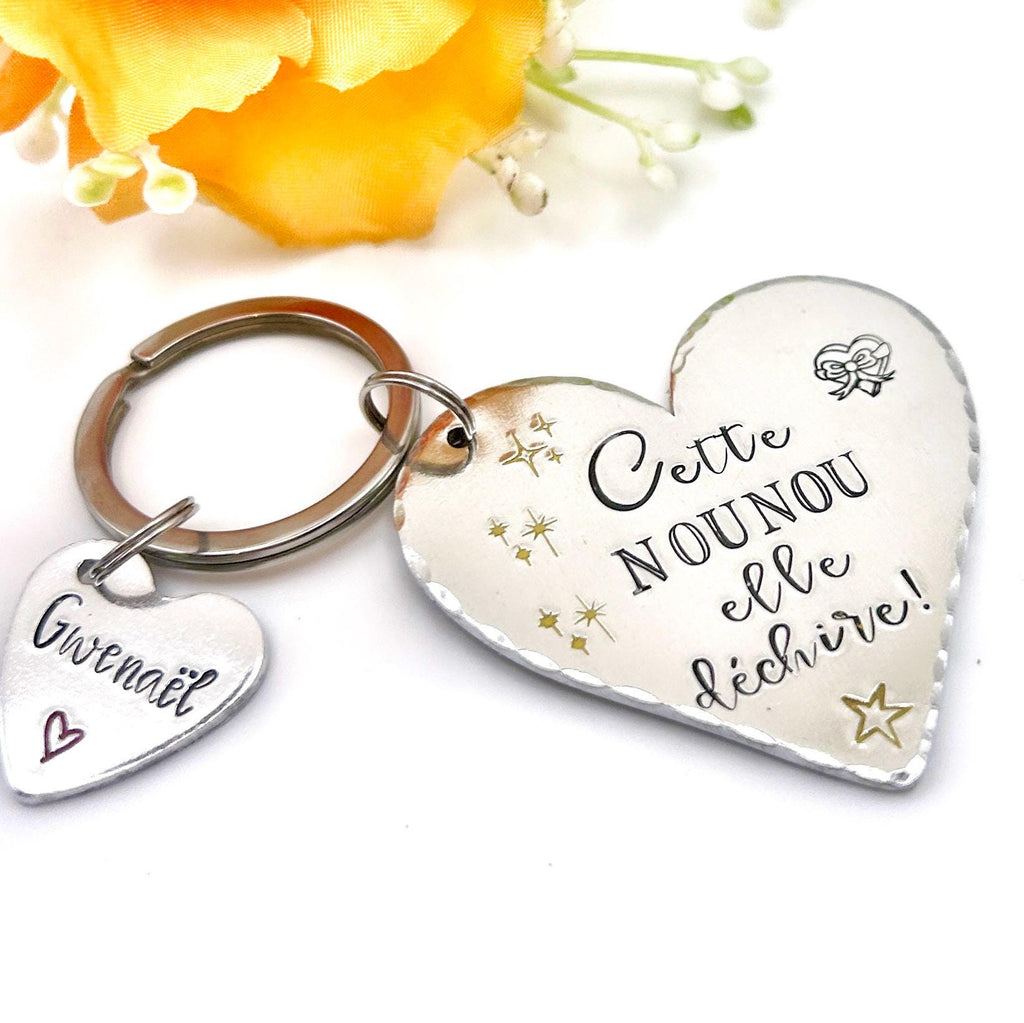Super Nounou, Porte Clé Nounou, Cadeau Nounou, Nounou qui Déchire, Merci Nounou
