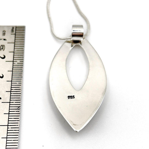 Pendentif en argent 925 | Moderne et minimaliste | Bijou argent massif | Avec ou sans chaîne serpent 1,2 mm