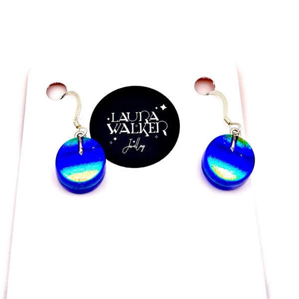Boucles d'Oreilles en Verre - Bijou arc en ciel - Cadeau Femme