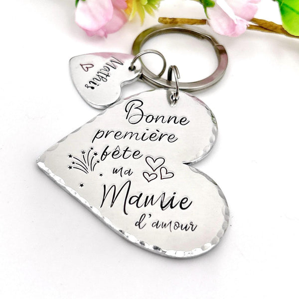 Cadeau Première Fête des Grands-Mères - Porte Clé Personnalisé - Prénoms Enfants