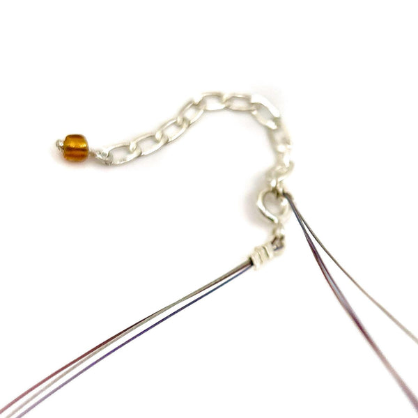 Collier Artisanal en Verre Dichroïque – Pendentif Cercle Coloré, Idée Cadeau Femme