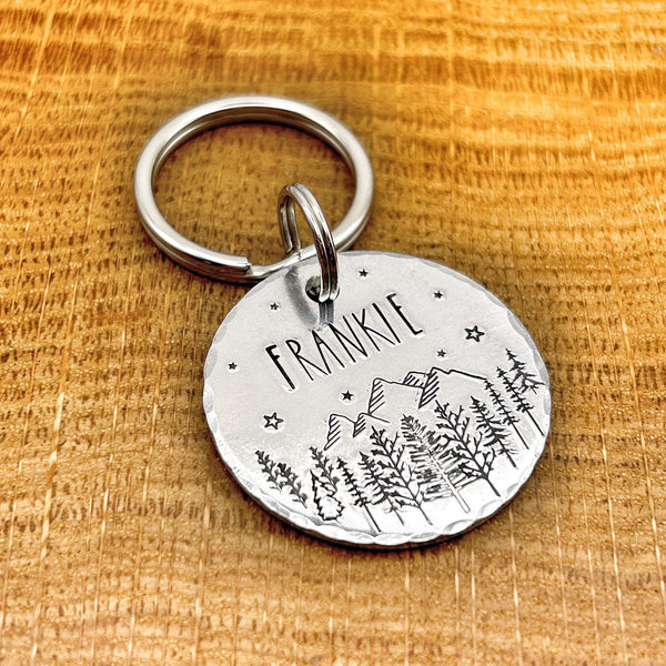 Médaille pour Chien en Cuivre, Médaillon en Laiton, Montagnes, Forêt