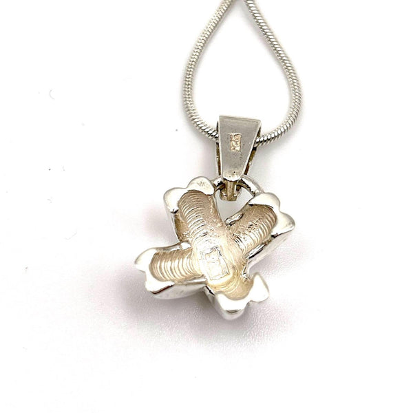 Pendentif en argent 925 moderne | Design entrelacé | Bijou artisanal | Avec ou sans chaîne serpent 1,2 mm