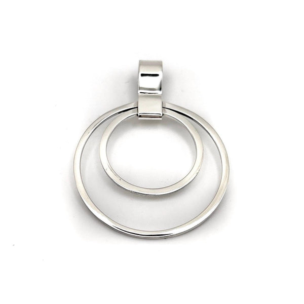 Pendentif en argent 925 | Moderne et minimaliste | Bijou argent massif | Avec ou sans chaîne serpent 1,2 mm