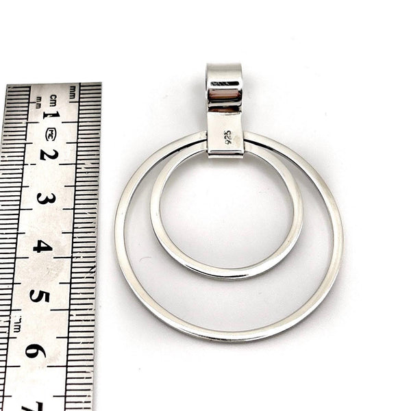 Pendentif en argent 925 | Moderne et minimaliste | Bijou argent massif | Avec ou sans chaîne serpent 1,2 mm
